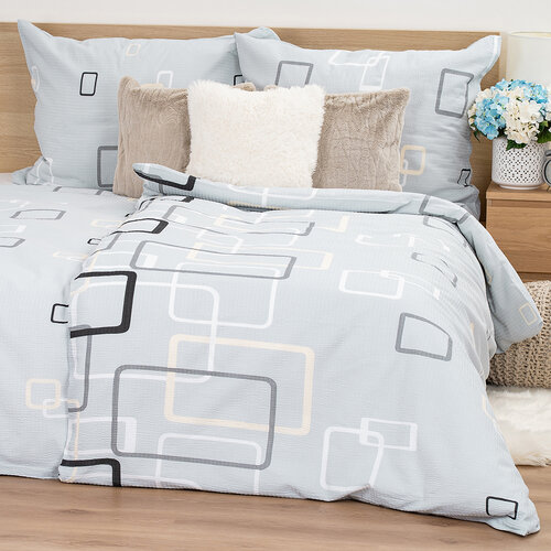 Lenjerie de pat 4Home Square bumbac creponat, 140 x 220 cm, 70 x 90 cm