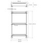 SAPHO XR608 X-Round E háromszoros üvegpolccsapdával 38 x 67,5 x 13 cm