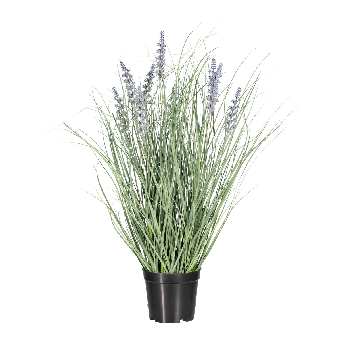 Umělá Tráva s levandulí v květináči zelená, 55 cm