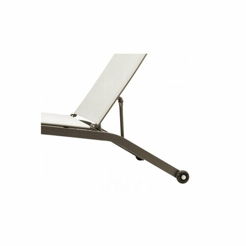 Gartenliege mit Rollen, beige, 195 x 90 x 63 cm