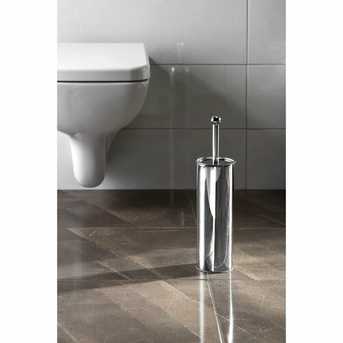 AQUALINE 04065F Simple Line Cylindryczna szczotka do WC, polerowana stal nierdzewna