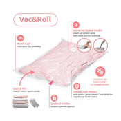 Compactor Sada cestovních vakuových pytlů Jet Roll Bags L 50 l, 55 x 70 cm, 4 ks