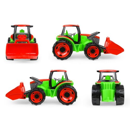 Lena 02136 Traktor z łyżką Giga Trucks z przyczepą, 62 cm