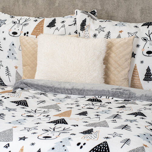 Lenjerie de pat din microflanel 4Home Nordic forest , 140 x 220 cm, 70 x 90 cm