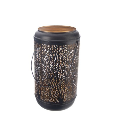 InDecor Sfeșnic metalic Tree negru, 13 x 13 x 23cm