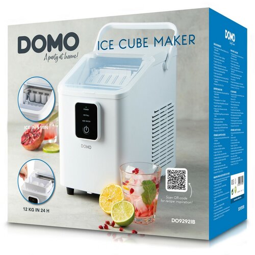 DOMO DO9292IB kompresorový výrobník ledu, bílá