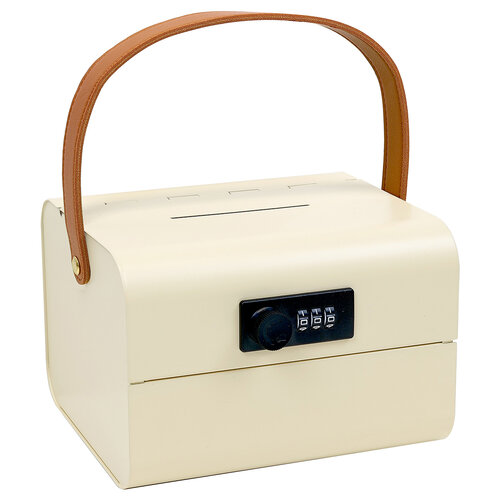 Сталева скринька з кодовим замком CB.2301.HND бежева, 15,5 x 20 x 15,5 см