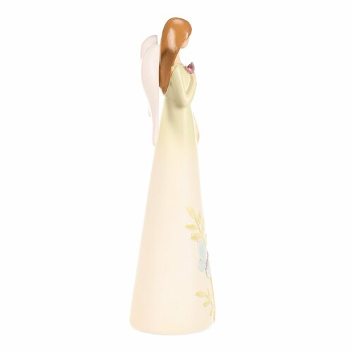 Dekorativna figurica cvetlični angel, rumena, 9 x6 x 21, poliresin
