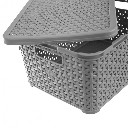 Orion Box fedéllel RATAN, 10 l, szürke