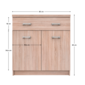 Cabinet TOPTY 1D4S tip 19, stejar Sonoma