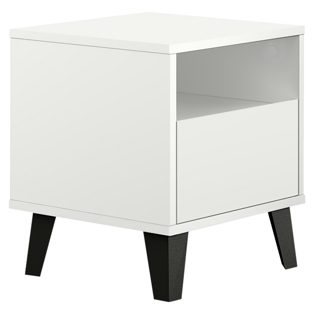Nočný stolík BOGAN 1S, biely