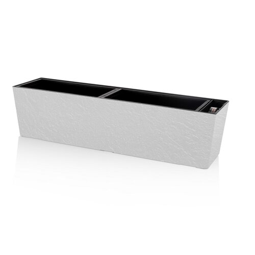Flower Lover Selbstbewässernder Pflanzbehälter Supreme Stone Weiß, 75 cm