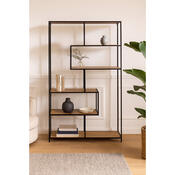 Metalowy regał LOFTY GRID Classic Oak, 185 x 114cm