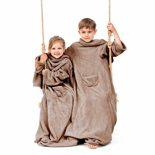 Decoking odeja z rokavi Lazy Kids bež, 90 x 105 cm