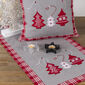 Karácsonyfa karácsonyi asztali futó, szürke, 40 x 90 cm