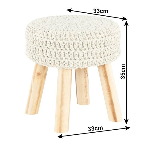 Hocker Naida, Beige