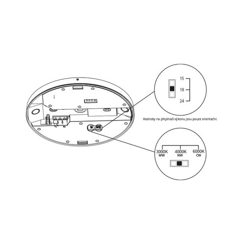 Panlux Přisazené LED svítidlo Verona Circle bílá, pr. 28,3 cm, IP54