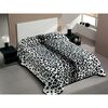 Španělská deka Piel Gepard, černá, 220 x 240 cm, bílá + černá