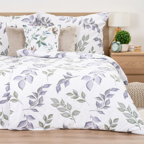 4Home Krepp-Bettwäsche Soft Leaves, 140 x 200 cm, 70 x 90 cm