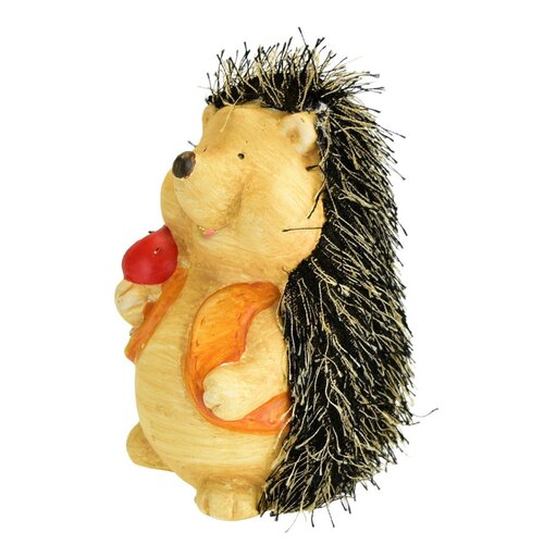 Keramična dekoracija Ježek s jablíčkom, 9 x 13 x8,5 cm