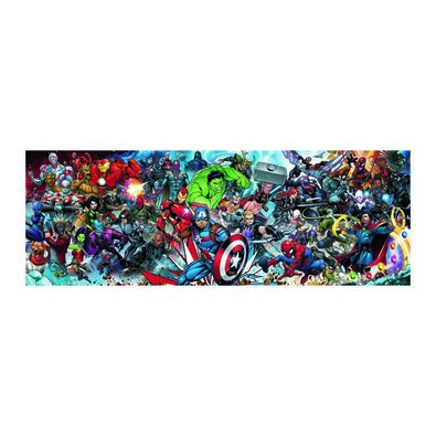 Puzzle panoramic Trefl Lumea Marvel, 1000 piese