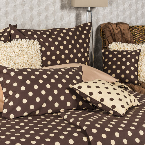 4Home Prevleka za blazino Puntík Čokoláda, 50 x 70cm