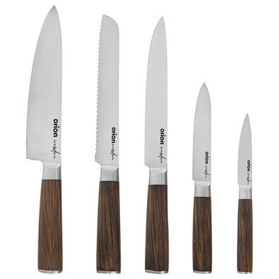 Orion Komplet kuhinjskih nožev Wooden, 5 kosov