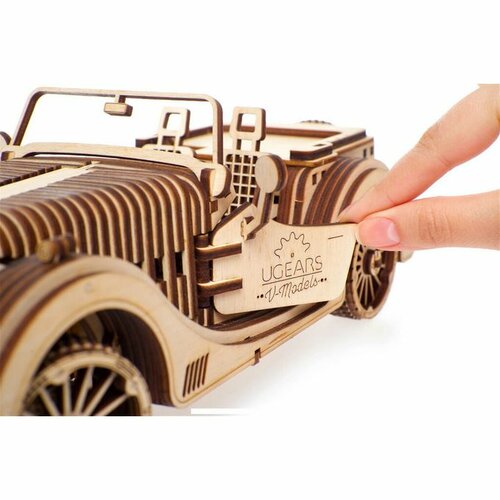 Ugears 3D drevené mechanické puzzle VM-01 Auto (roadster)