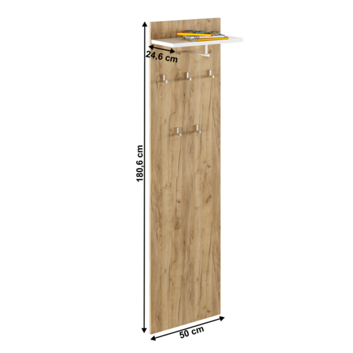 Panou cu cuier RIOMA TIP 19, stejar artisan