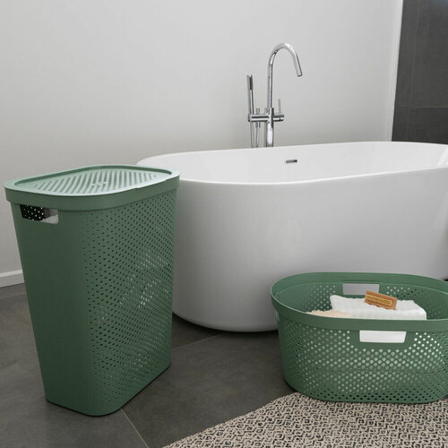 Curver Koš za umazano perilo Infinity 59 l, zelena