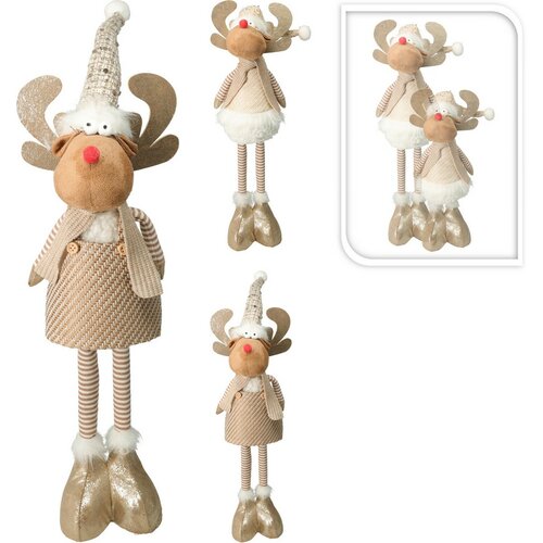Karácsonyi álló rénszarvas Freda, teleszkóposlábak, 49 cm