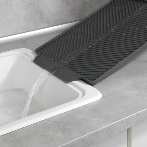 Wenko Geschirrabtropfer Linea 40 x 3 x 30 cm, grau