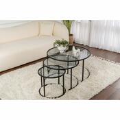 Set de măsuțe de cafea Aurum Black and Grey80 cm, 3 buc.