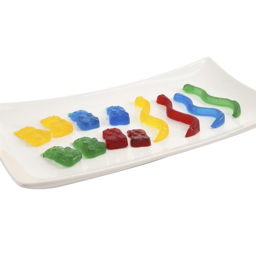 Orion Silikonform GUMMIBÄRCHEN/WÜRME 19 x 19 x 1 cm, orange