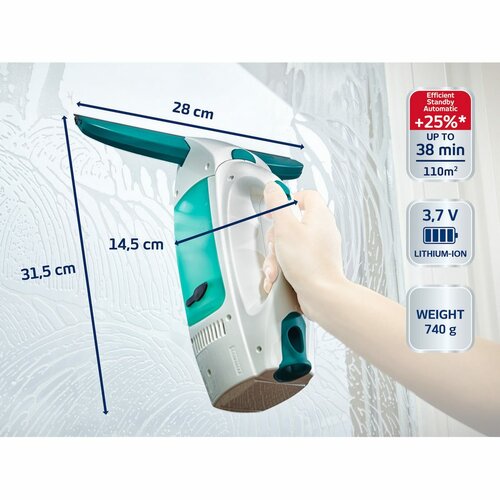 Leifheit Window Cleaner vysavač na okna 51003 + tyč 43 cm + mop na okna
