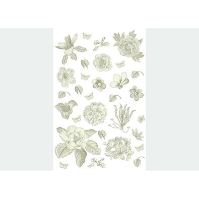 Samolepilne dekoracije Old Graphics Florals, 42,5x 65 cm