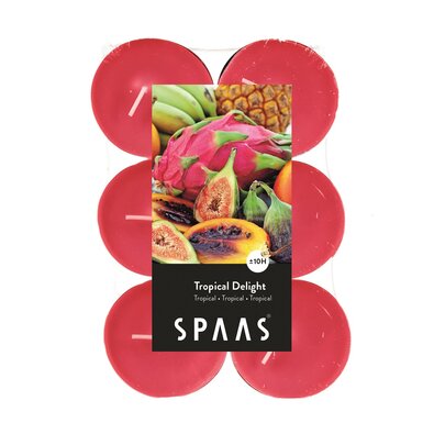 SPAAS Čajové sviečky vonné Maxi Tropical delight, 12 ks