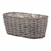 Set de huse din răchită pentru ghivece ovale Sven,3 bucăți, gri