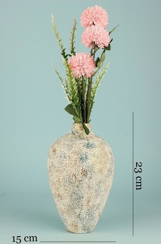 Wazon ceramiczny YL743 Ferrara patyna, beżowy