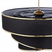 Závěsný lustr Couper - Black, Gold