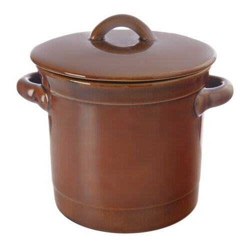 Oală de untură Orion din ceramică cu capac, 1,1 l