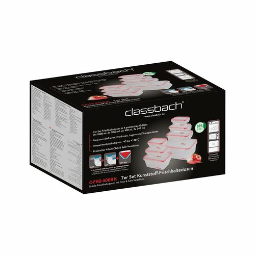 Classbach 7-delni set plastičnih posod FHD 4008