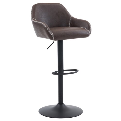 Scaun de bar din piele ecologică B-716 BR3, maro