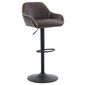 Scaun de bar din piele ecologică B-716 BR3, maro