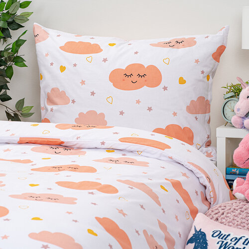 Lenjerie de pat din bumbac 4Home Pink Clouds, 140 x 200 cm, 70 x 90 cm