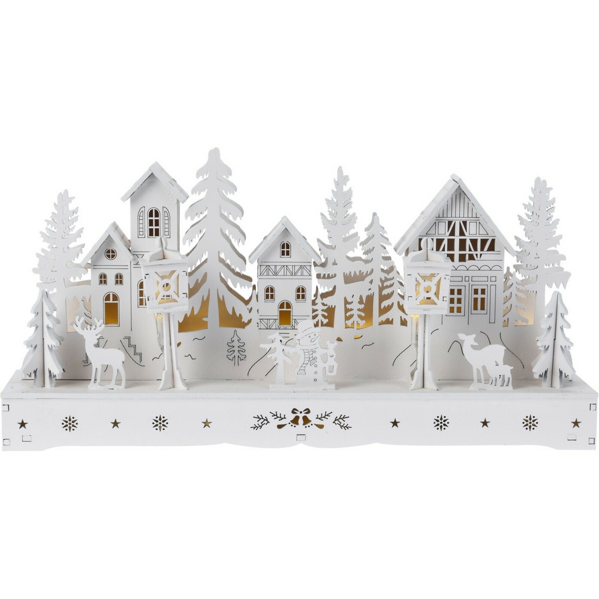 LED Zimowa kraina biały, 10x LED, 30 cm, 2x AA