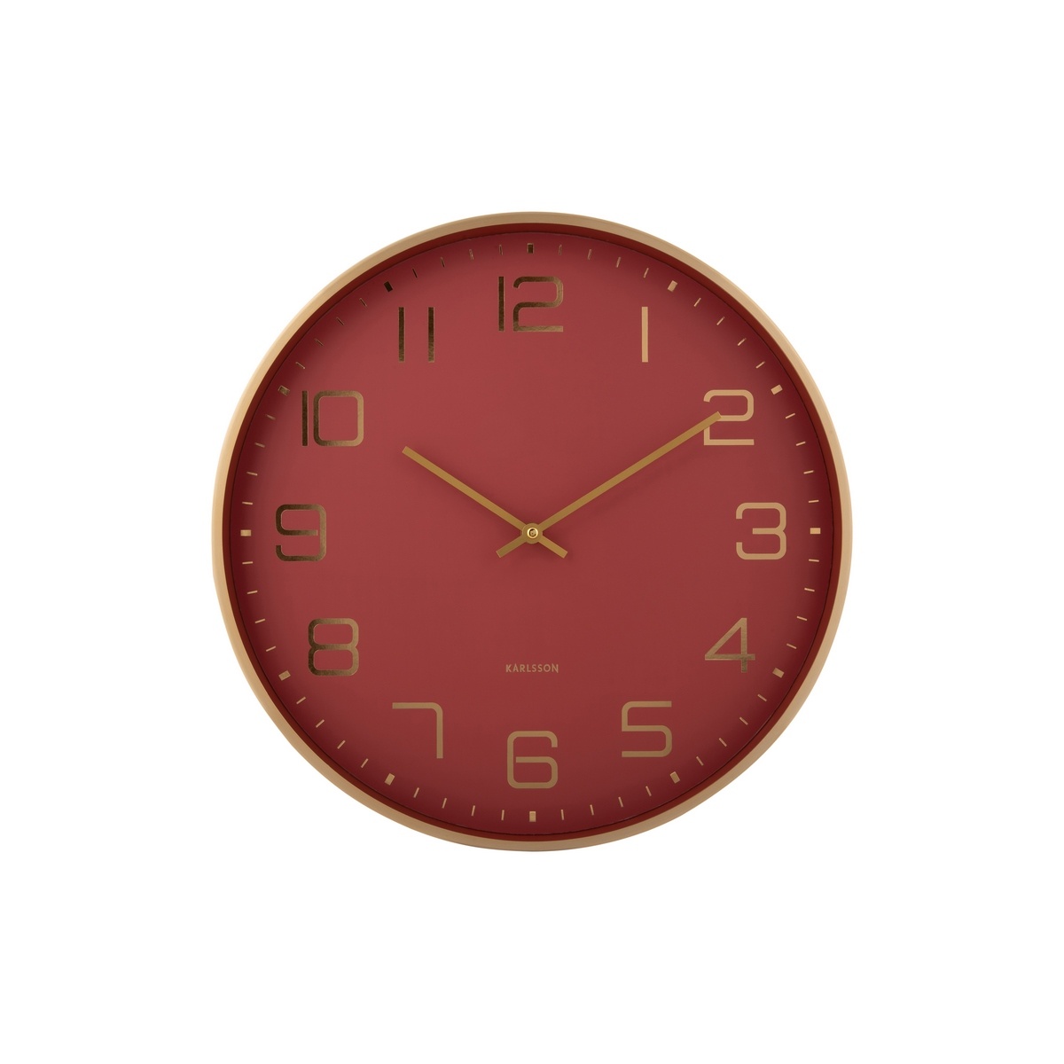 Karlsson 5973RD designové nástěnné hodiny červená, pr. 40 cm