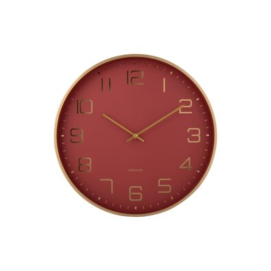 Karlsson 5973RD дизайнерські настінні годинникичервоні, діаметр 40 см
