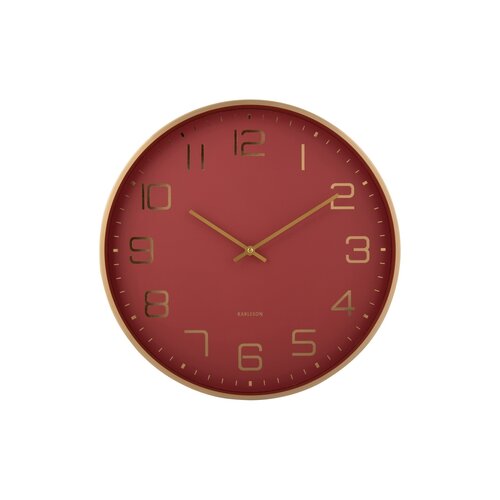 Karlsson 5973RD дизайнерські настінні годинникичервоні, діаметр 40 см
