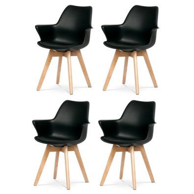 Set de scaune de sufragerie CT-771 BK, 4 buc